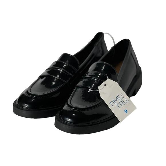 Time and Tru Women's Size 9 Loafers Parents Black Slip on Comfortable Shoes  NWT - Picture 9 of 16